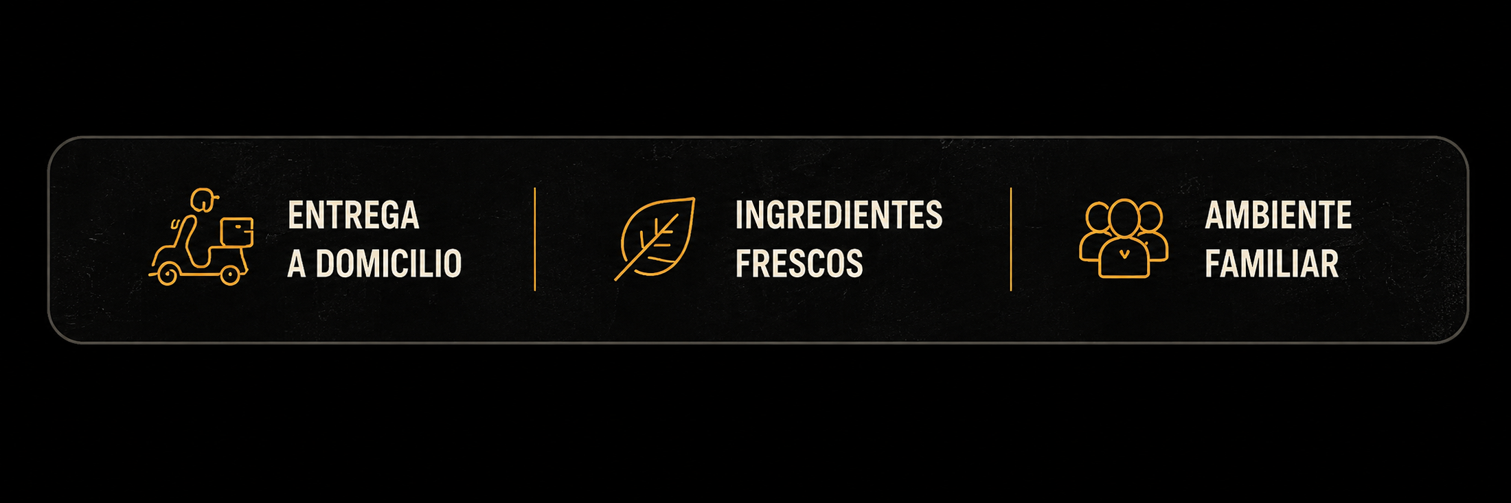 Entrega a domicilio, ingredientes frescos y ambiente familiar