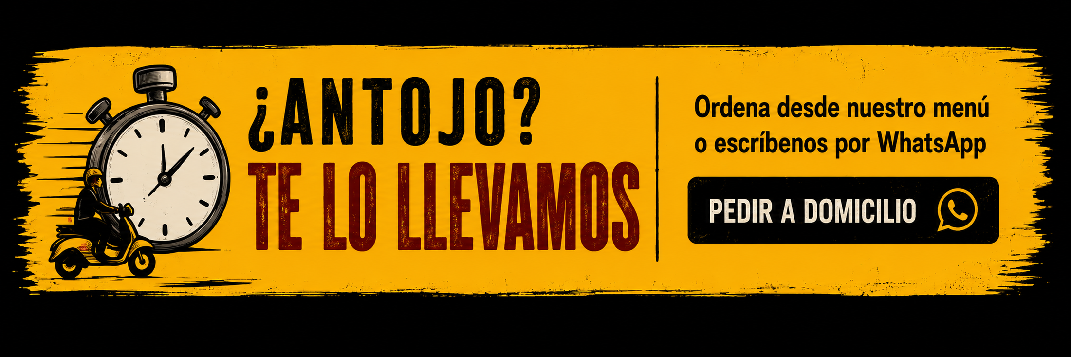 ¿Antojo? Te lo llevamos. Pide a domicilio.